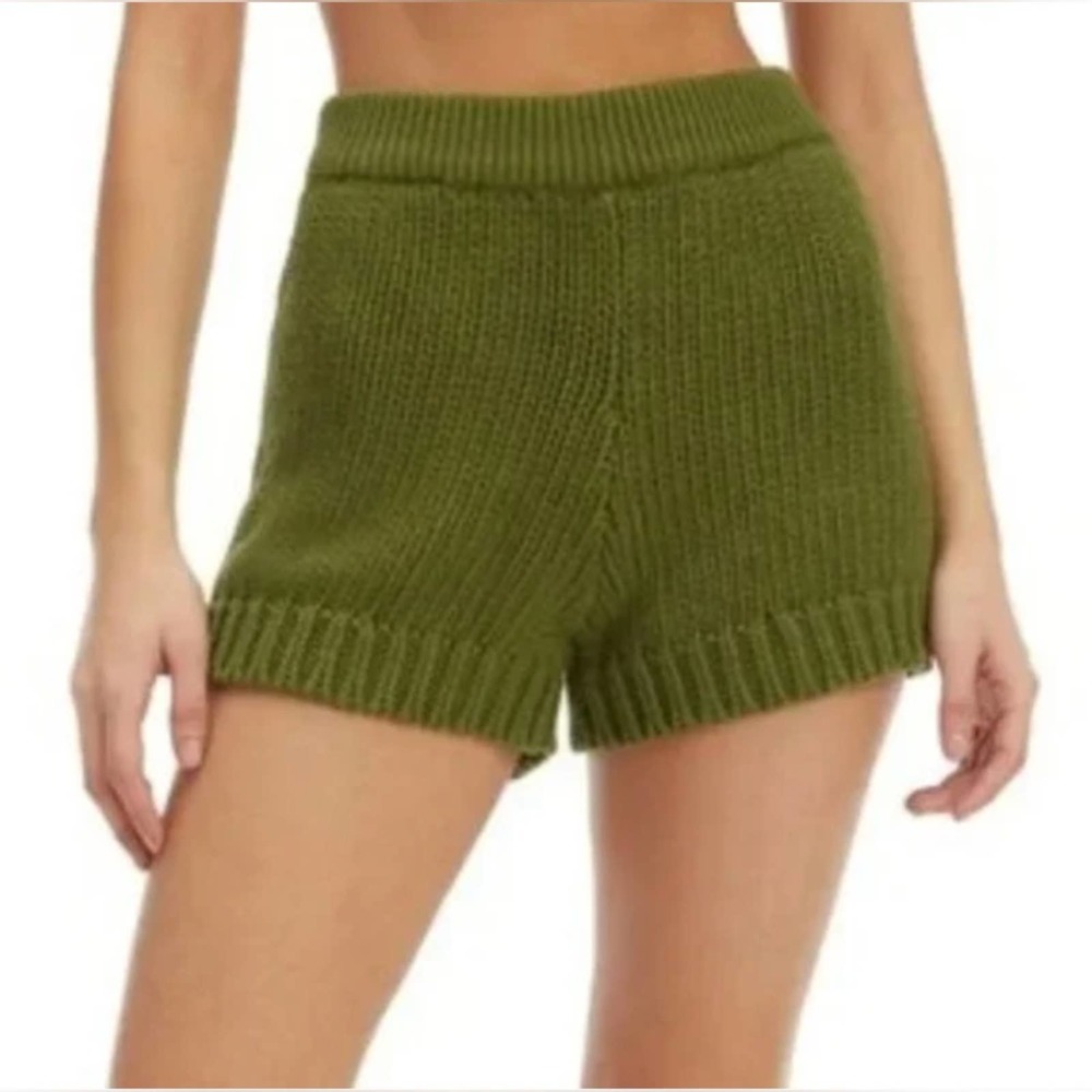 NWT Good American Chunky Knit Sweater Shorts SIZE L - XL